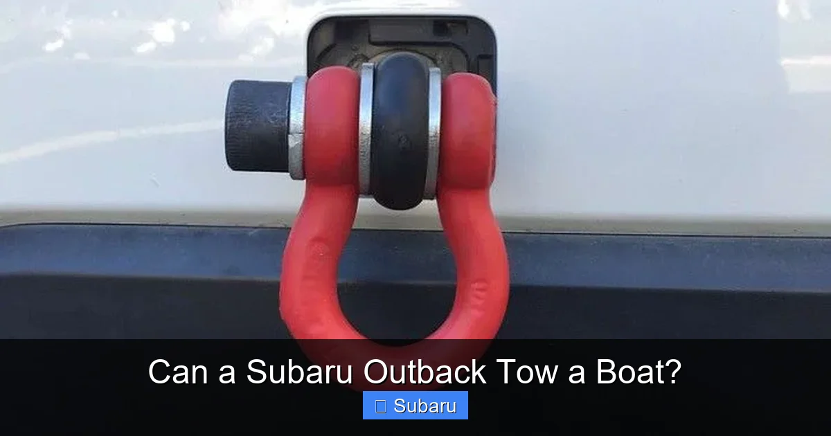 Can a Subaru Outback Tow a Boat?