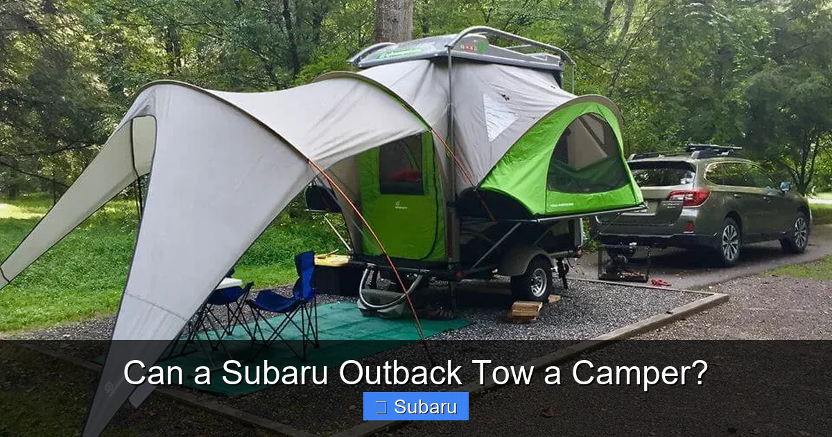 Can a Subaru Outback Tow a Camper?