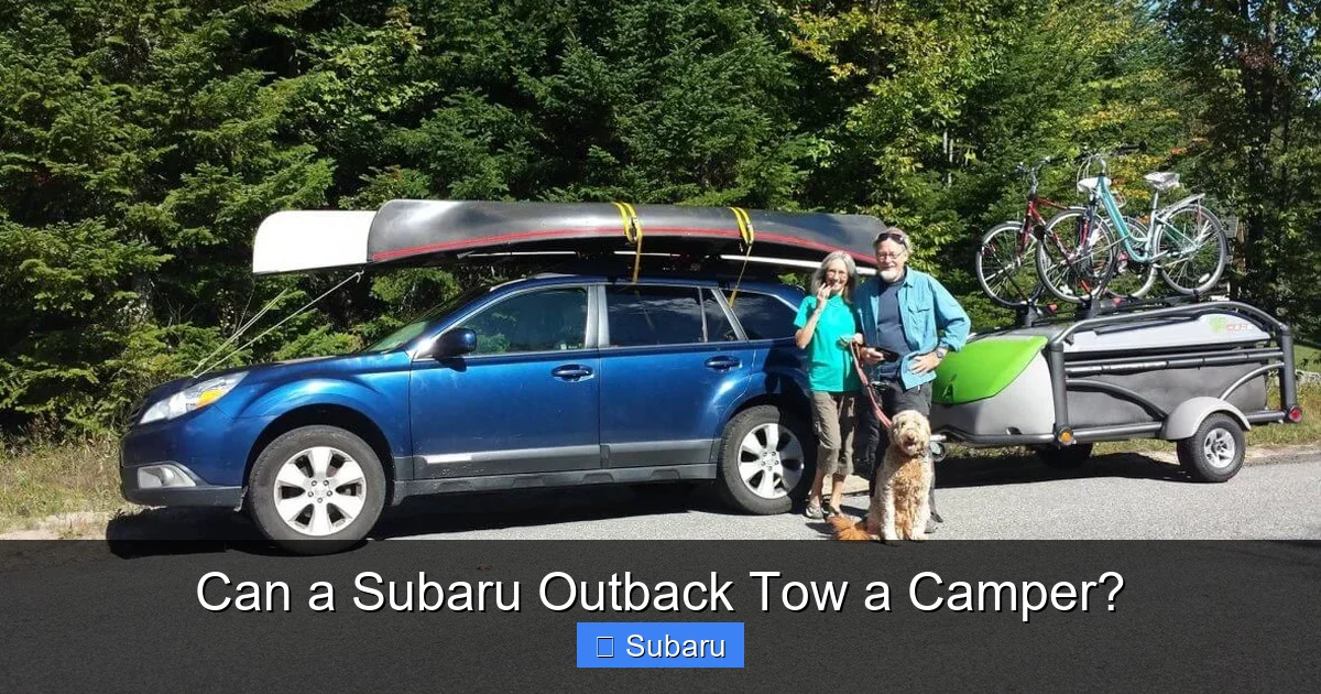 Can a Subaru Outback Tow a Camper?