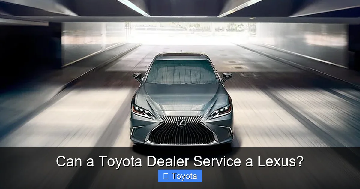 Can a Toyota Dealer Service a Lexus?