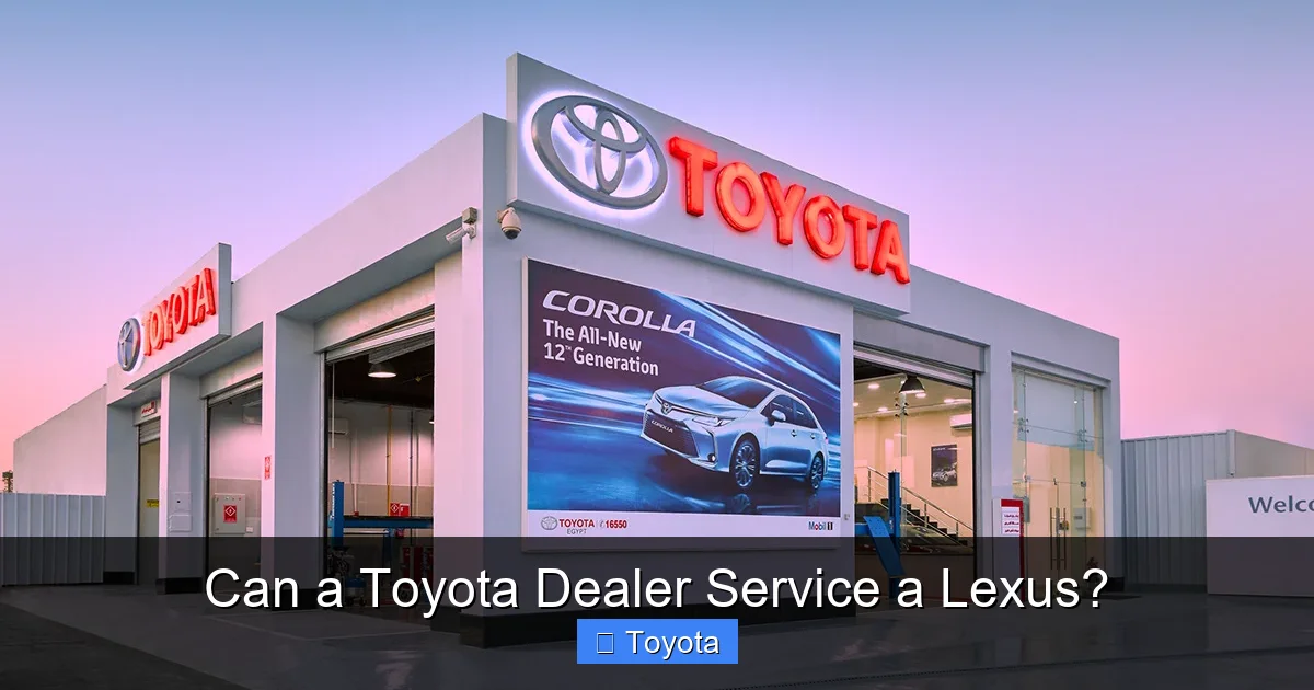 Can a Toyota Dealer Service a Lexus?