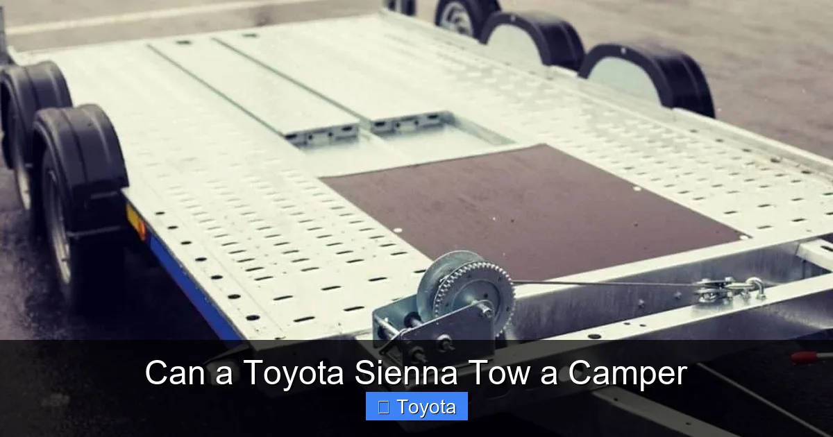 Can a Toyota Sienna Tow a Camper