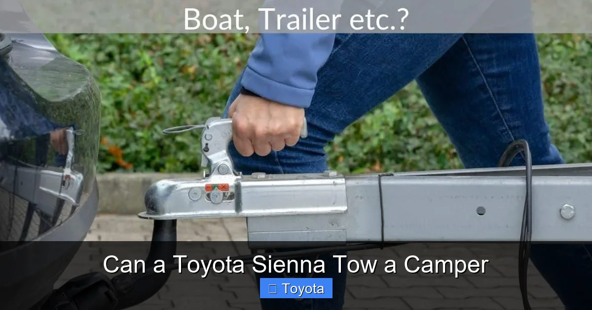 Can a Toyota Sienna Tow a Camper