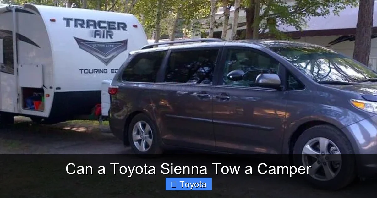 Can a Toyota Sienna Tow a Camper