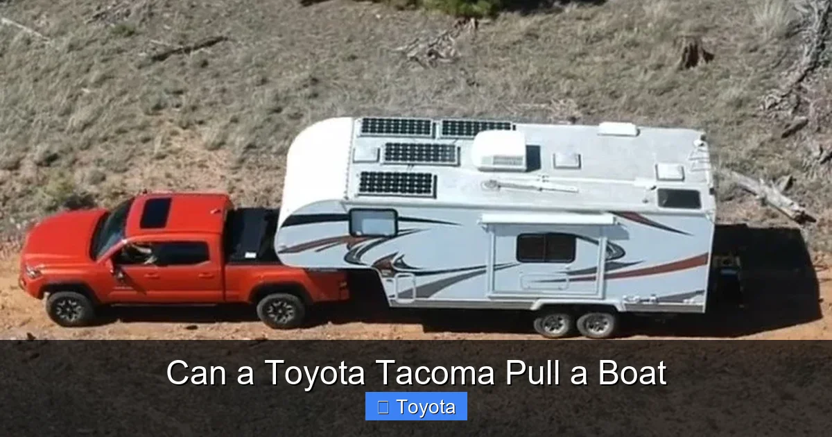 Can a Toyota Tacoma Pull a Boat