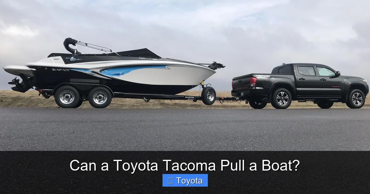 Can a Toyota Tacoma Pull a Boat?