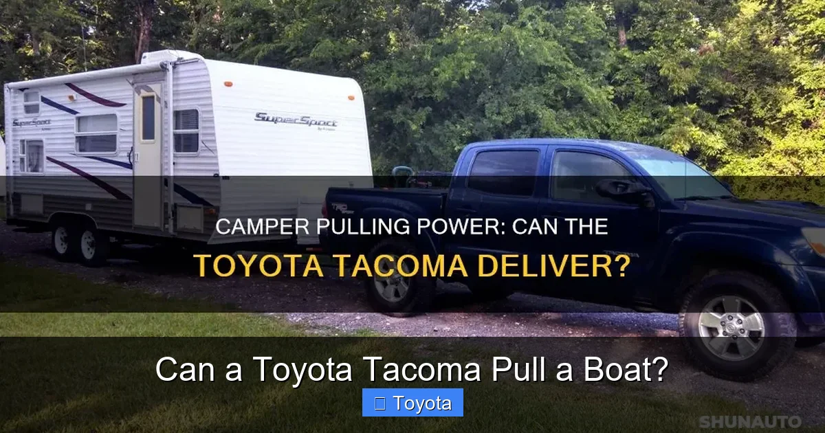 Can a Toyota Tacoma Pull a Boat?