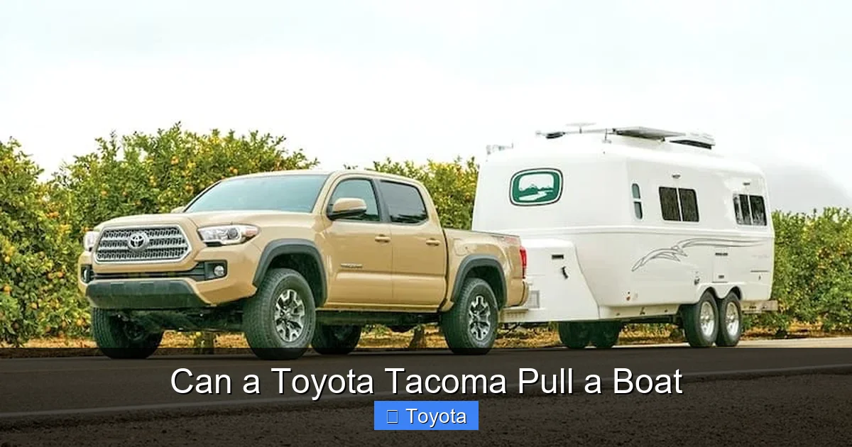 Can a Toyota Tacoma Pull a Boat