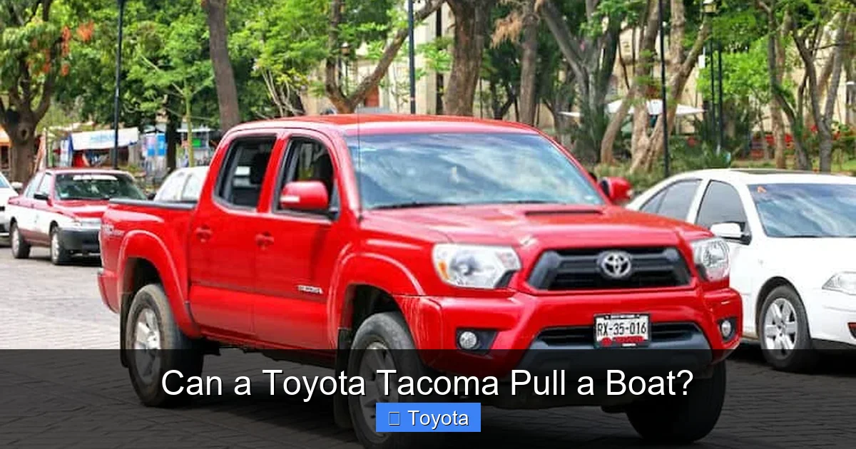 Can a Toyota Tacoma Pull a Boat?