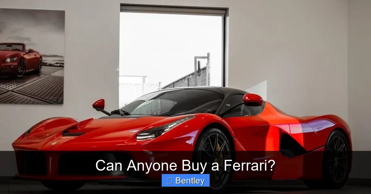 Can Anyone Buy a Ferrari?