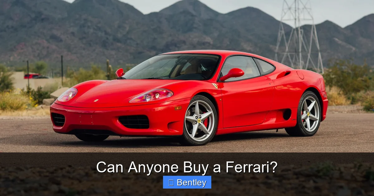 Can Anyone Buy a Ferrari?