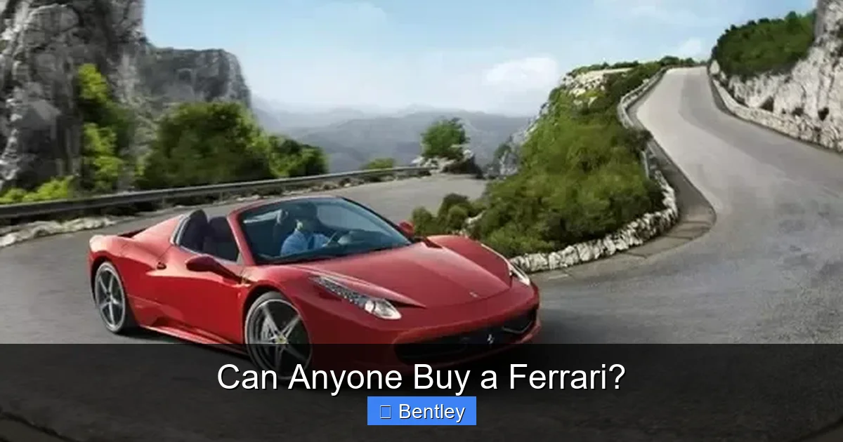 Can Anyone Buy a Ferrari?