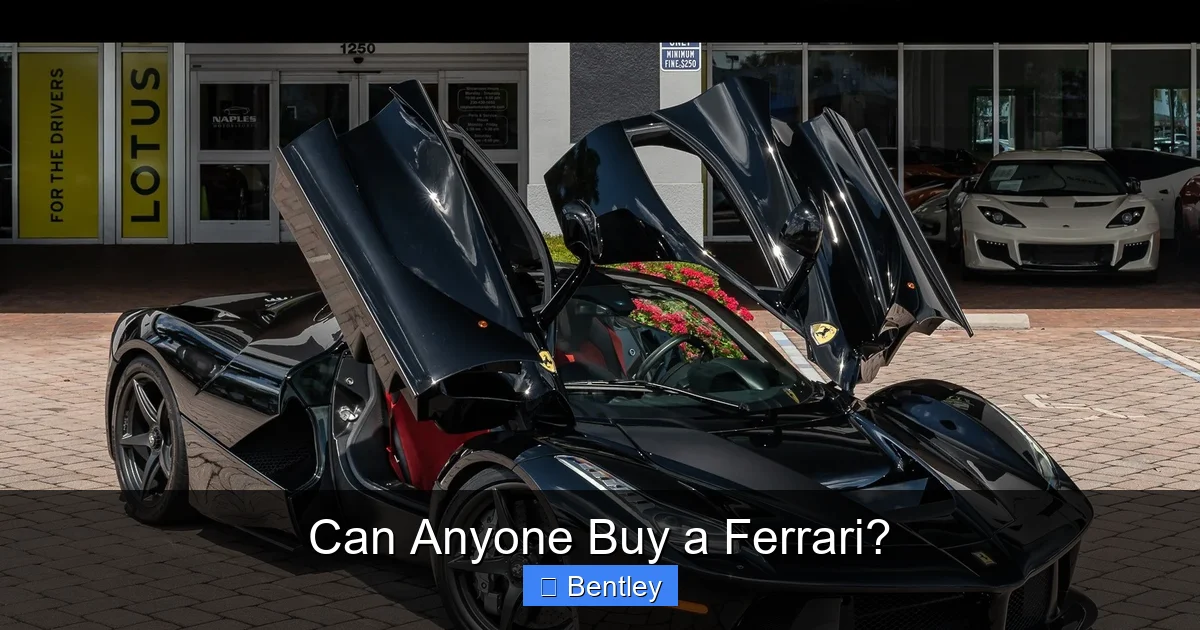 Can Anyone Buy a Ferrari?