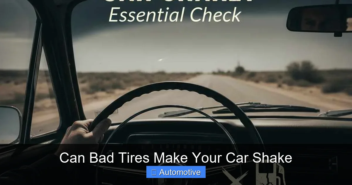 Can Bad Tires Make Your Car Shake