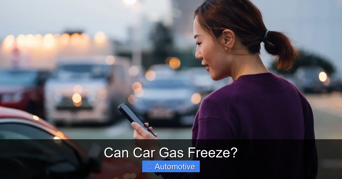 Can Car Gas Freeze?