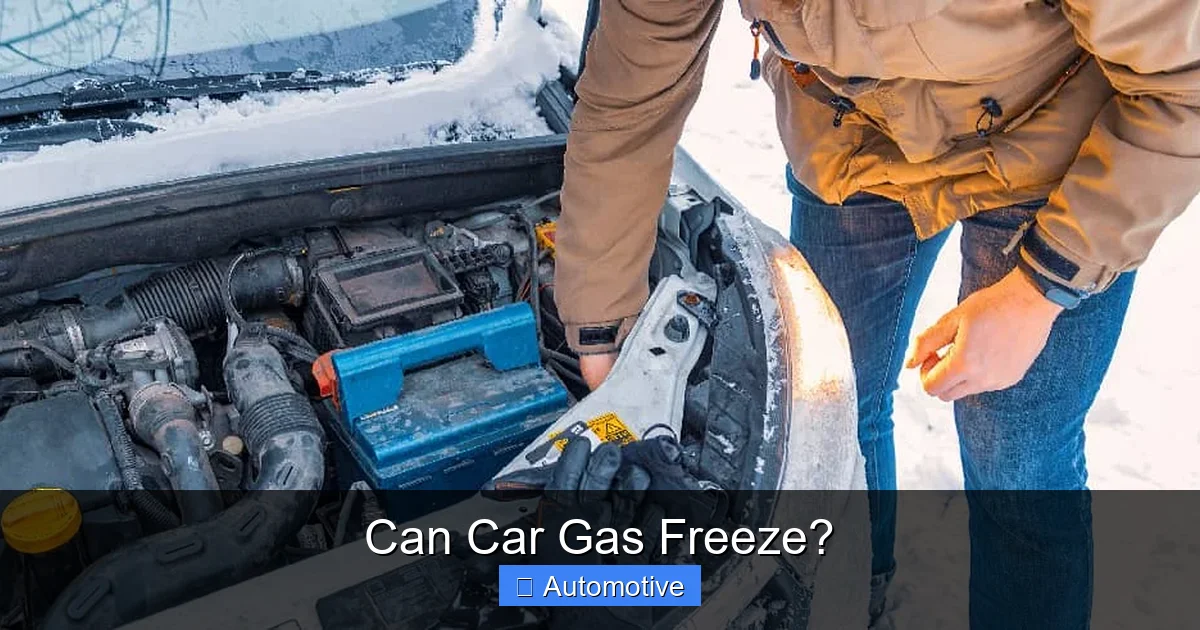 Can Car Gas Freeze?