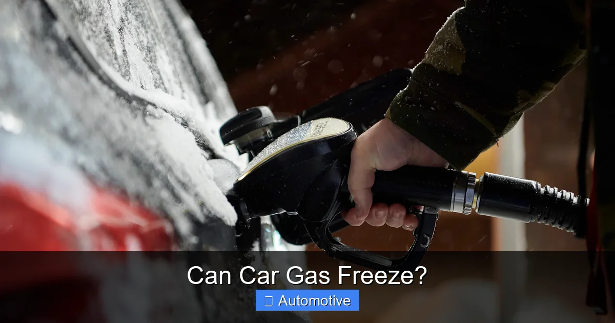 Can Car Gas Freeze?