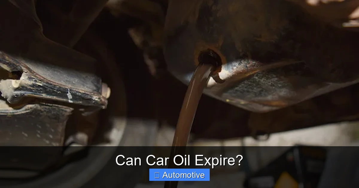 Can Car Oil Expire?
