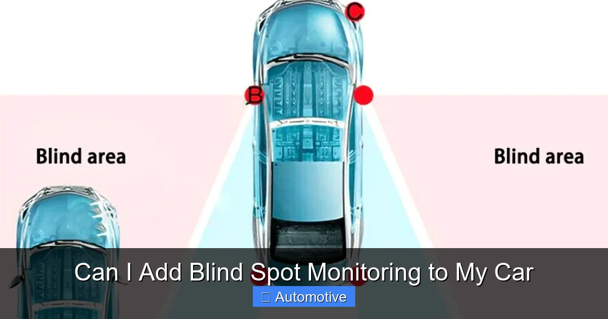 Can I Add Blind Spot Monitoring to My Car
