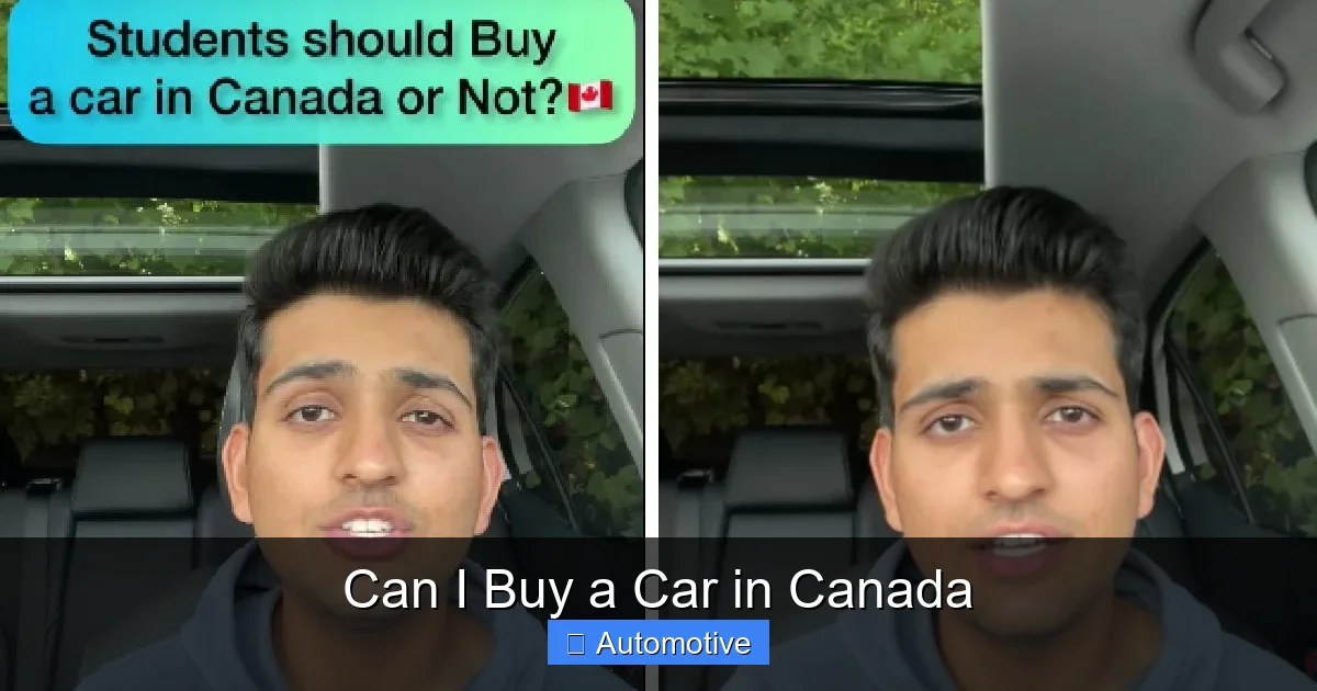 Can I Buy a Car in Canada