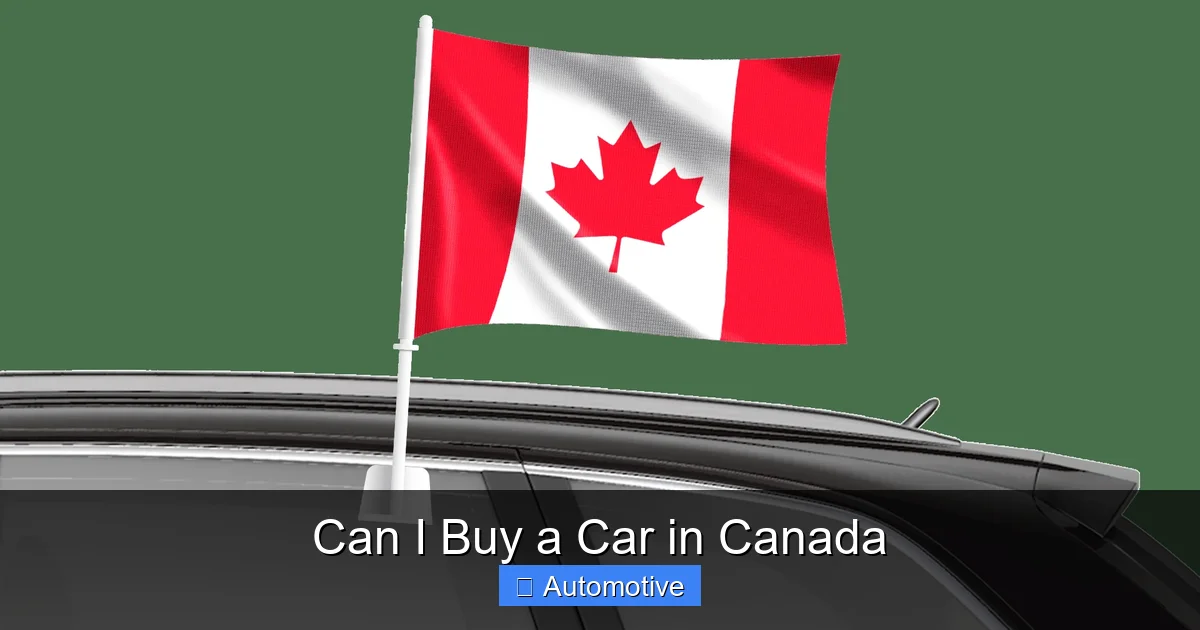 Can I Buy a Car in Canada