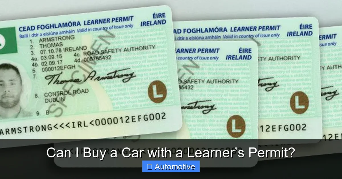 Can I Buy a Car with a Learner’s Permit?