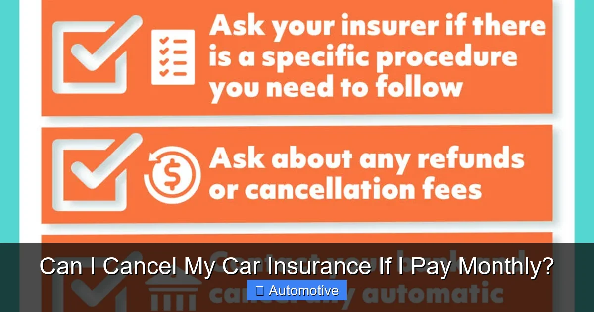 Can I Cancel My Car Insurance If I Pay Monthly?