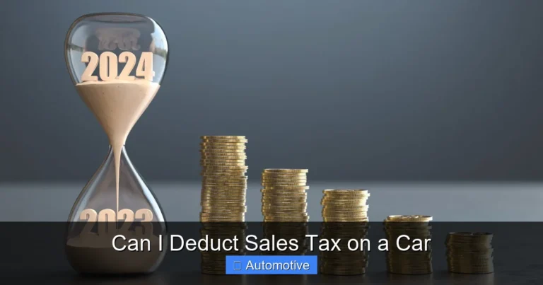 Can I Deduct Sales Tax on a Car