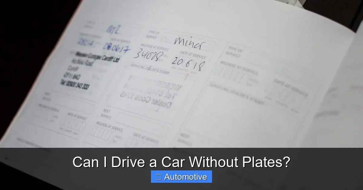 Can I Drive a Car Without Plates?