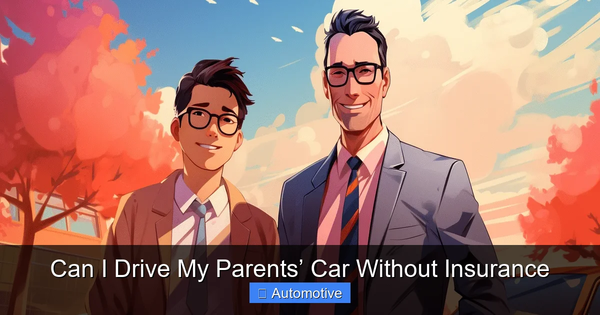 Can I Drive My Parents’ Car Without Insurance