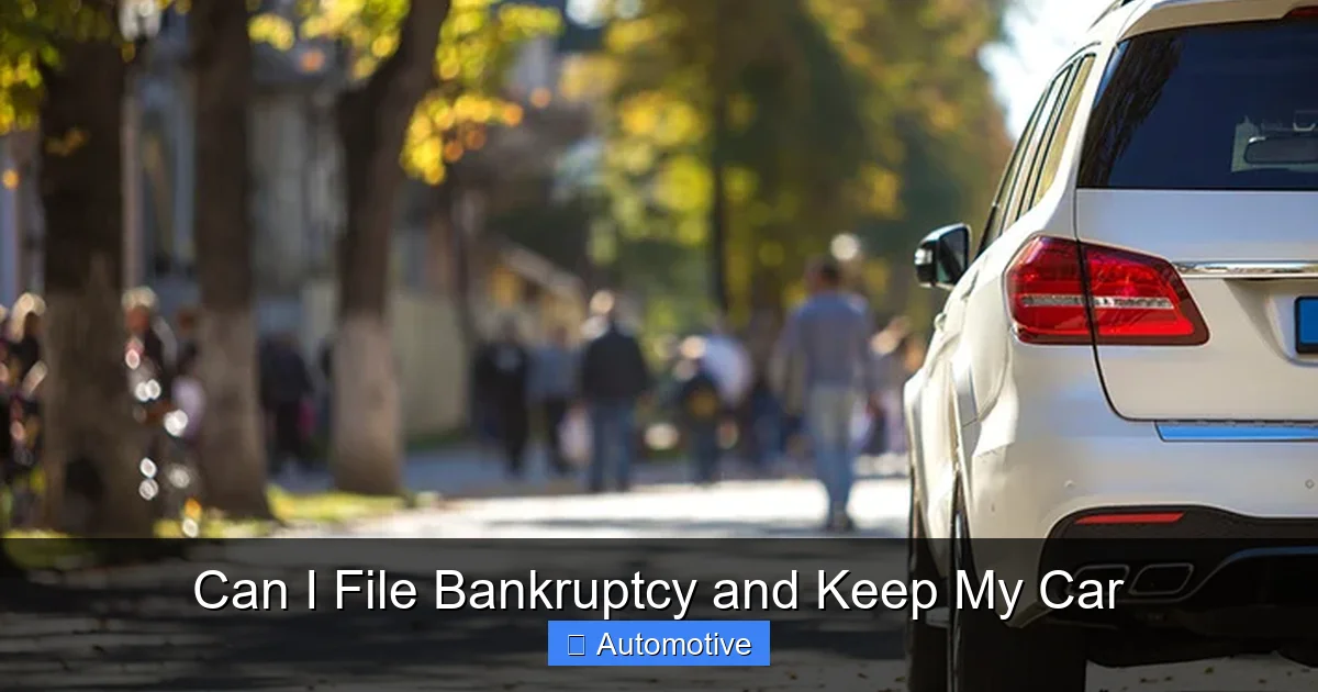 Can I File Bankruptcy and Keep My Car