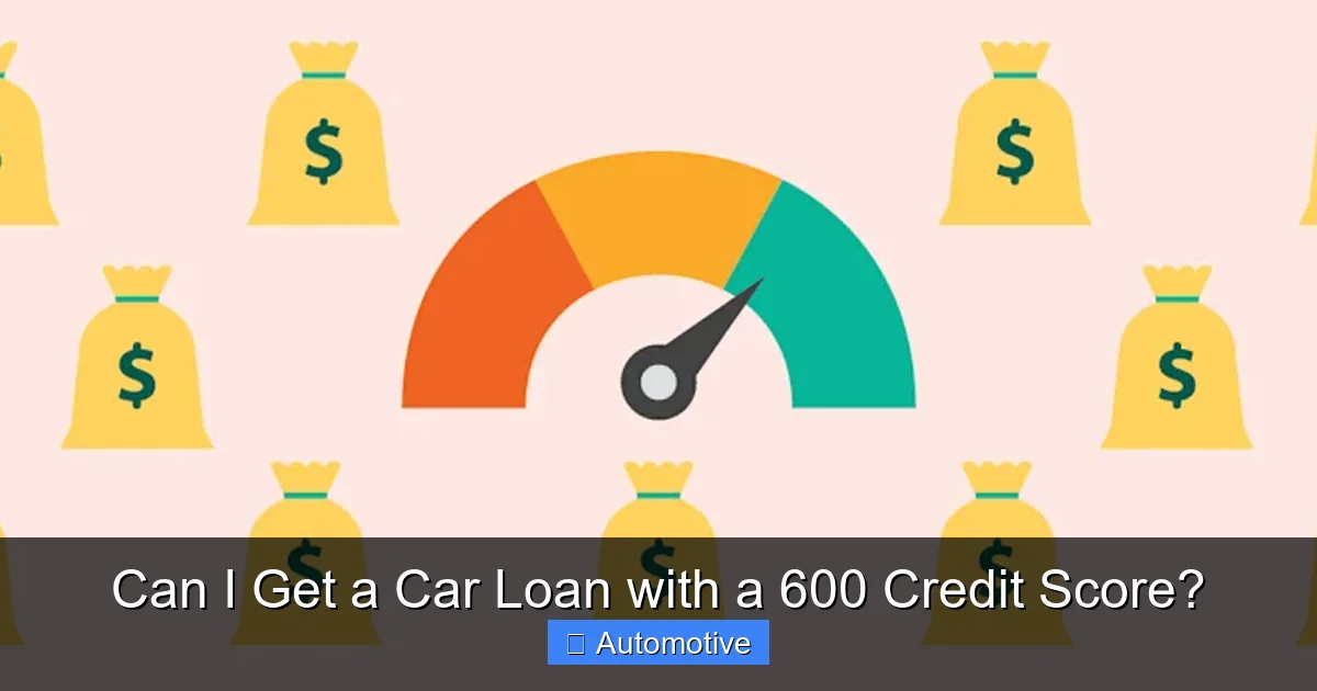 Can I Get a Car Loan with a 600 Credit Score?