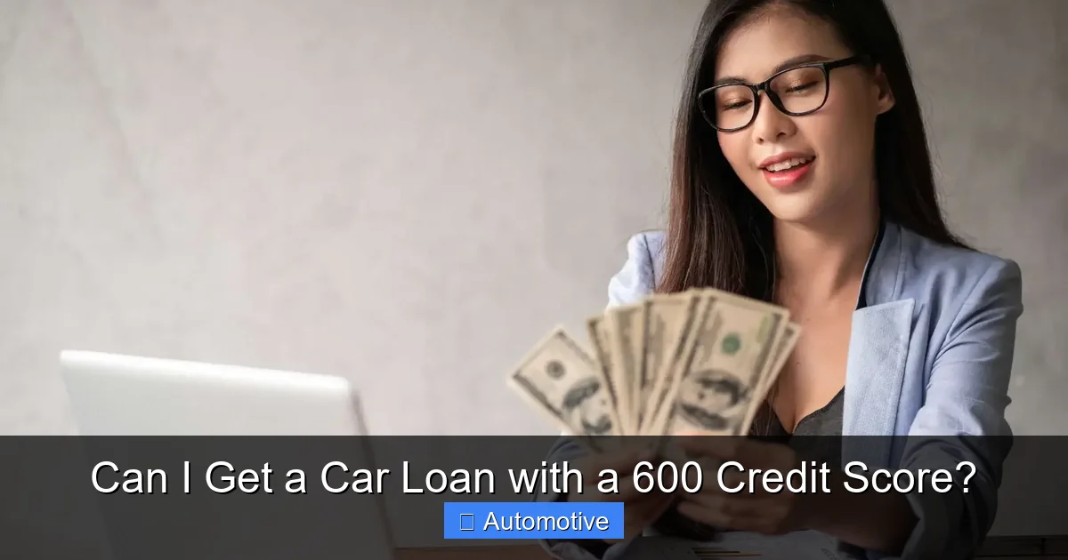 Can I Get a Car Loan with a 600 Credit Score?