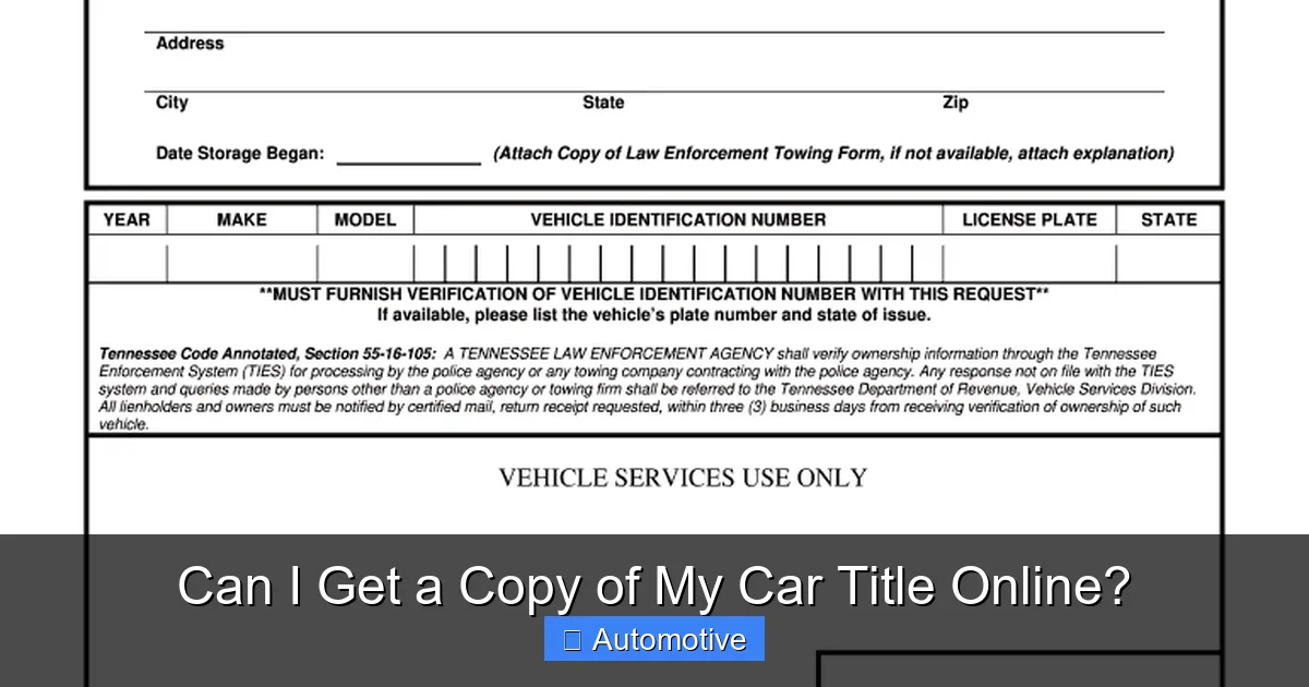 Can I Get a Copy of My Car Title Online?