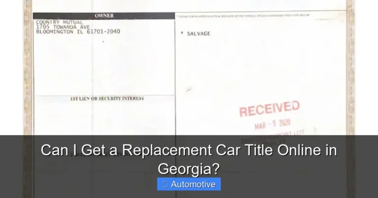 Can I Get a Replacement Car Title Online in Georgia?