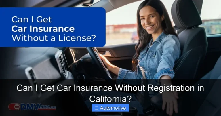 Can I Get Car Insurance Without Registration in California?