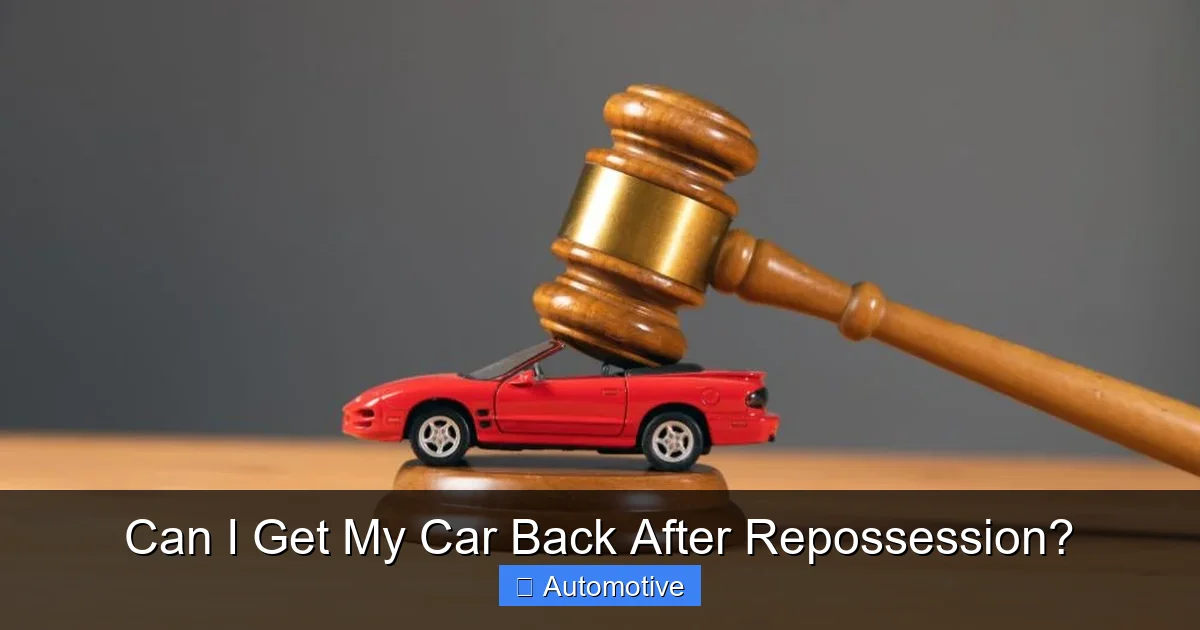 Can I Get My Car Back After Repossession?