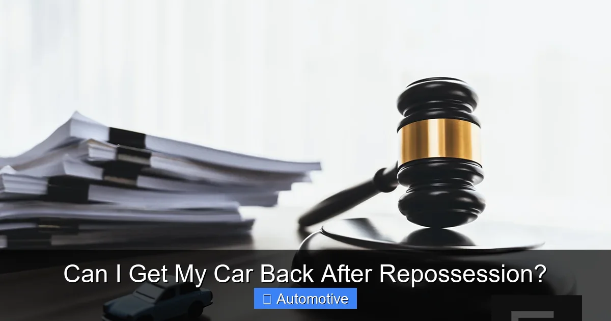 Can I Get My Car Back After Repossession?