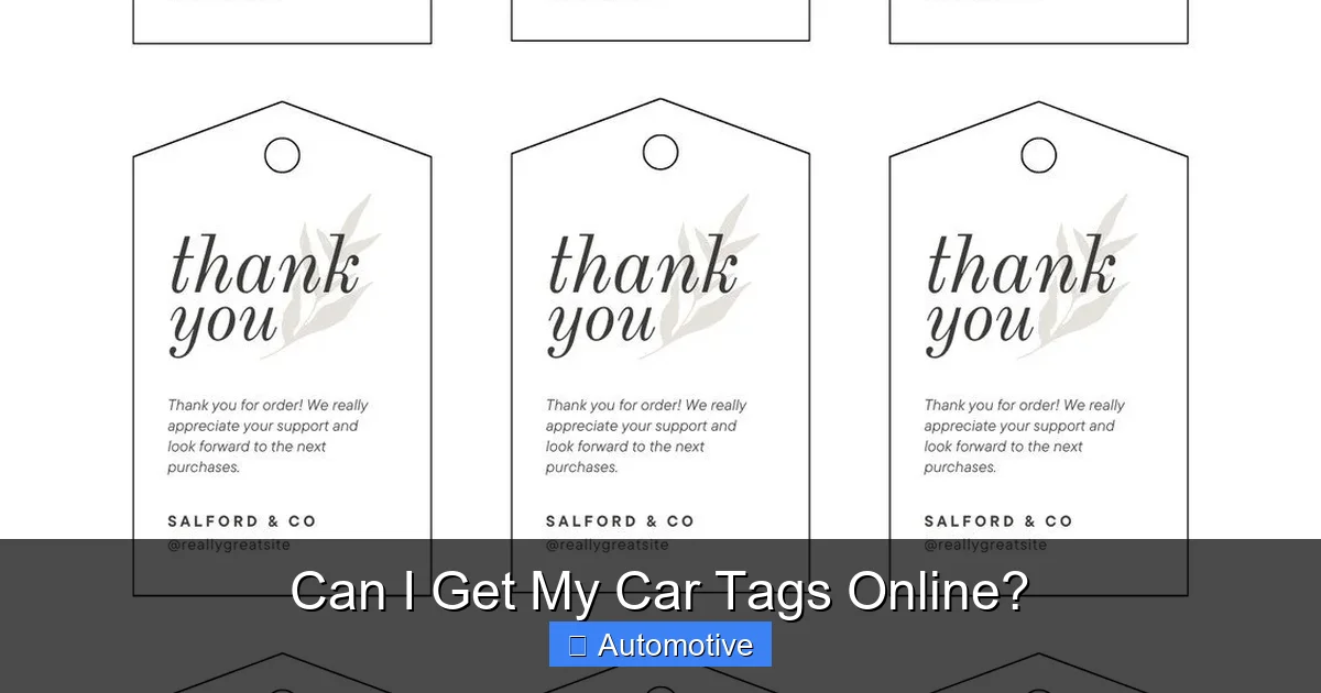 Can I Get My Car Tags Online?