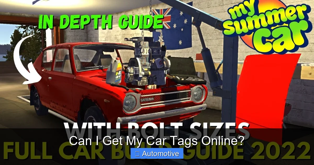 Can I Get My Car Tags Online?