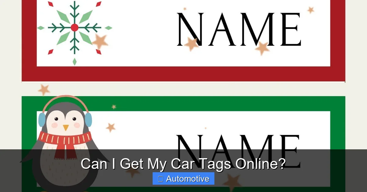 Can I Get My Car Tags Online?