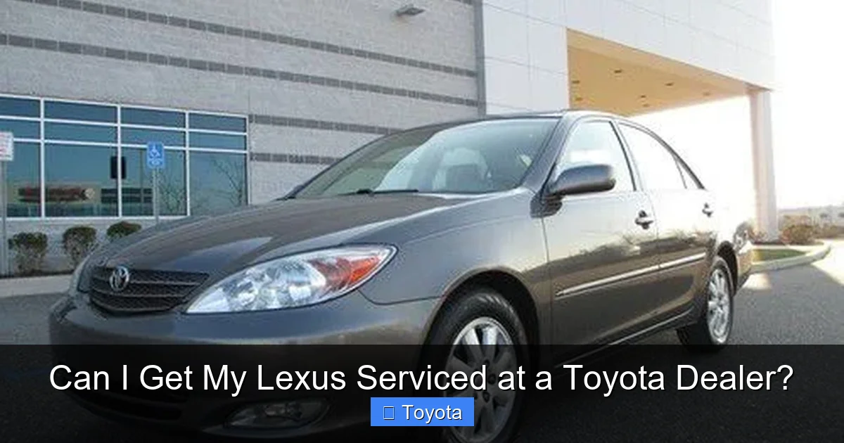Can I Get My Lexus Serviced at a Toyota Dealer?