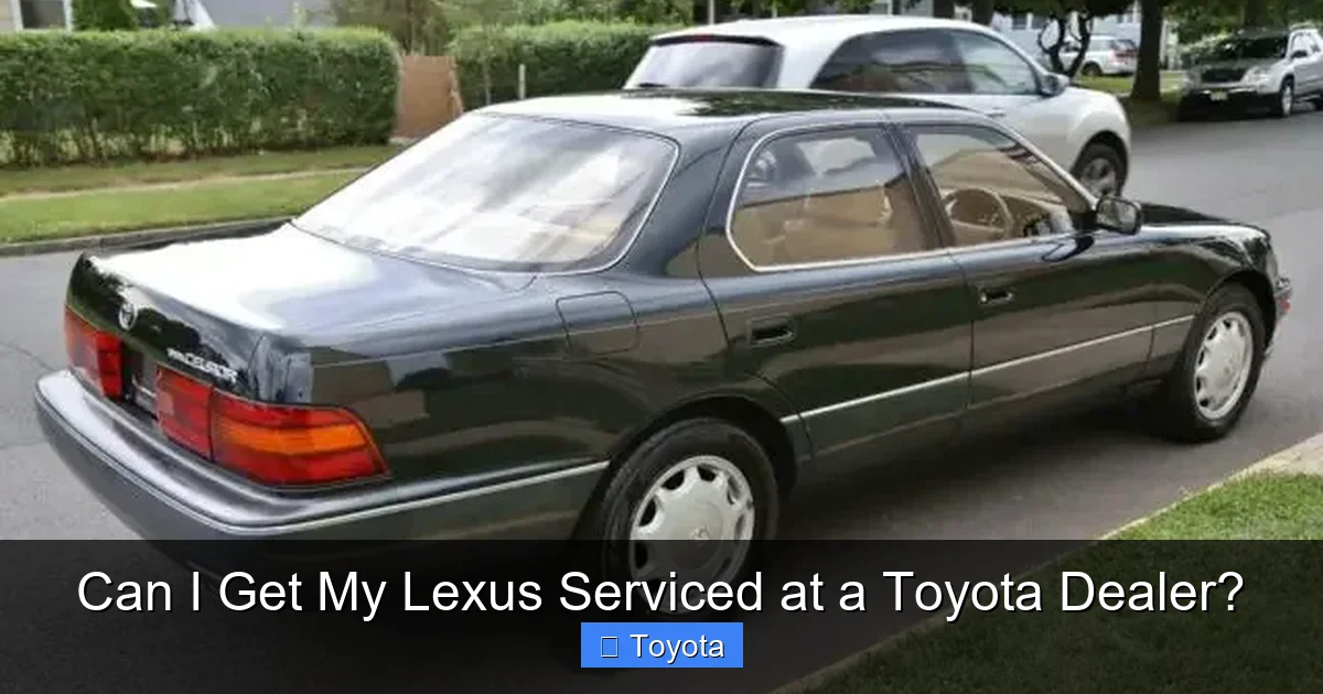 Can I Get My Lexus Serviced at a Toyota Dealer?