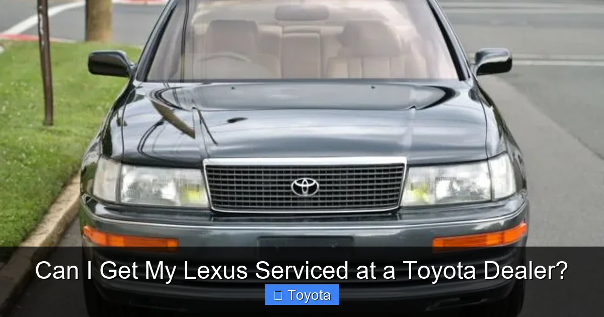 Can I Get My Lexus Serviced at a Toyota Dealer?