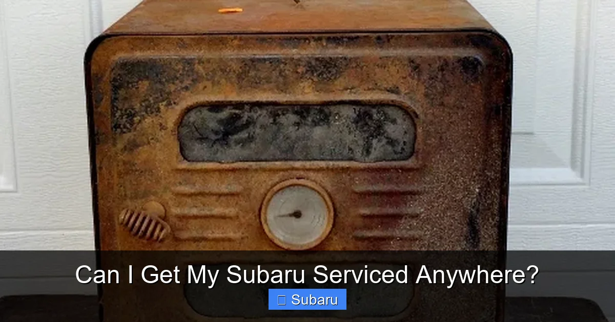 Can I Get My Subaru Serviced Anywhere?
