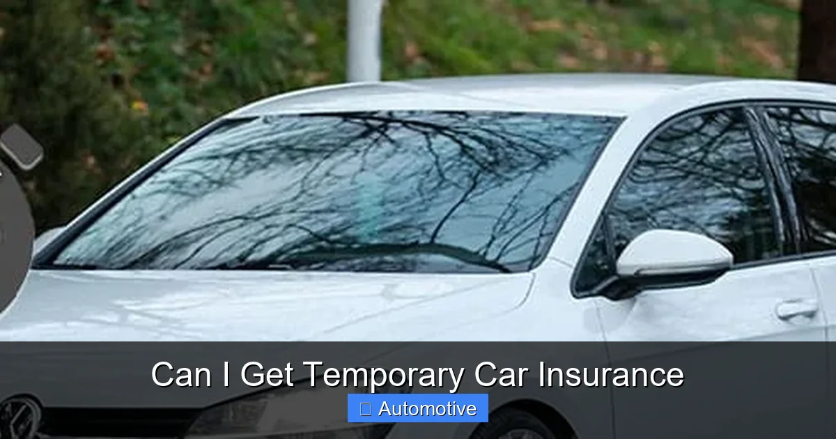 Can I Get Temporary Car Insurance