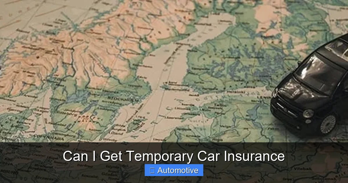 Can I Get Temporary Car Insurance