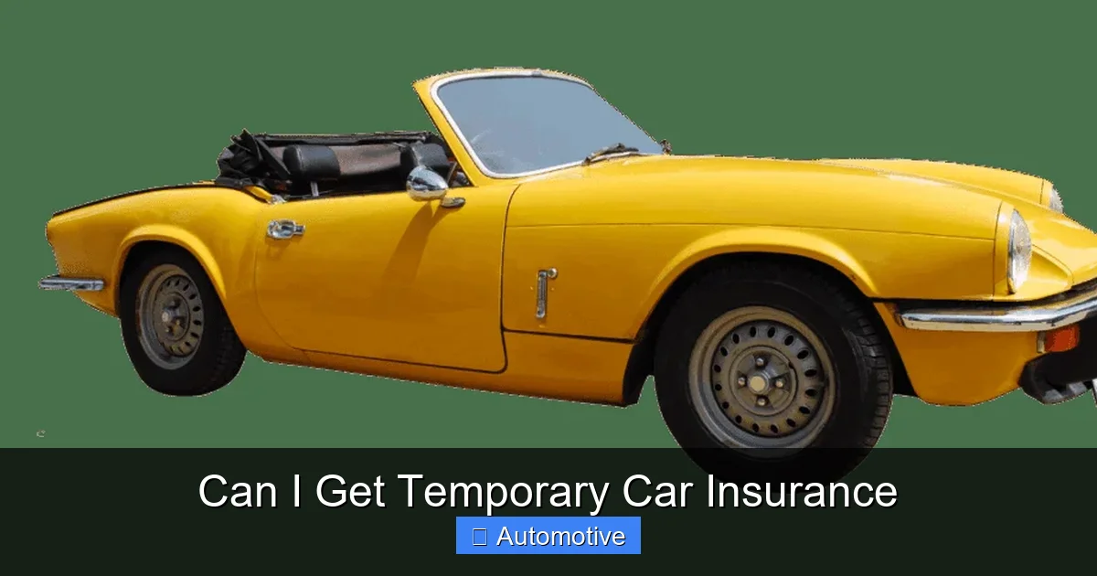 Can I Get Temporary Car Insurance