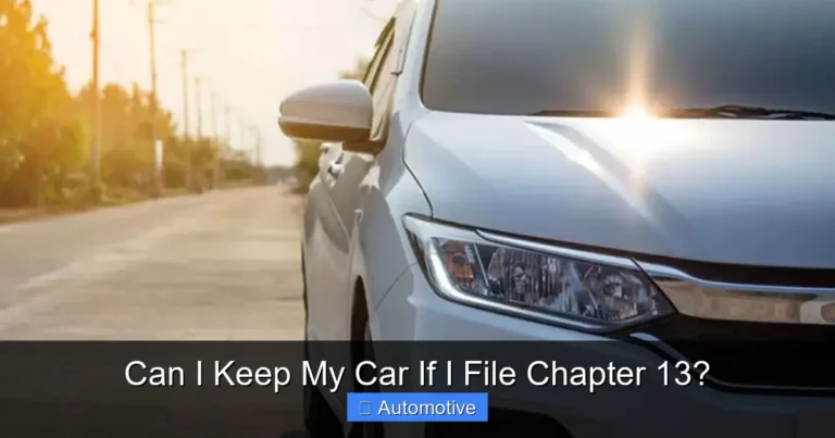Can I Keep My Car If I File Chapter 13?