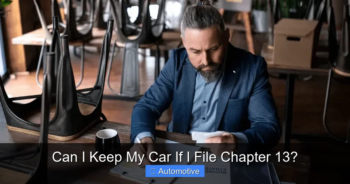 Can I Keep My Car If I File Chapter 13?